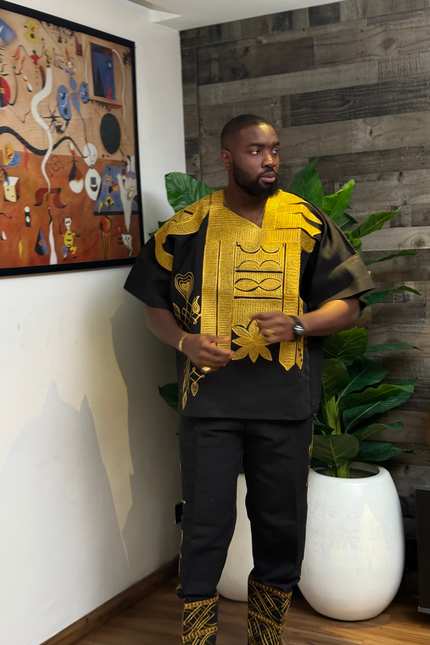 Men's Adire & Ankara Two-Piece Set