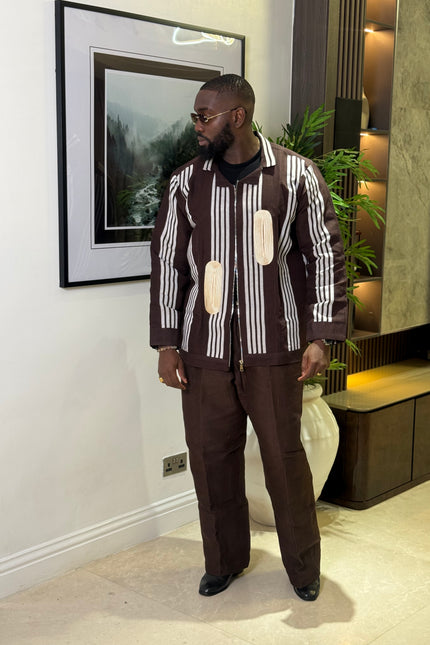 Men's Aso Oke Two-Piece Set