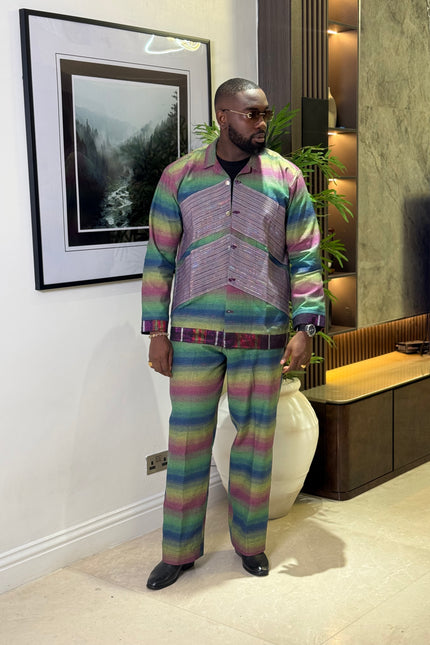 Men's Adire & Ankara Two-Piece Set