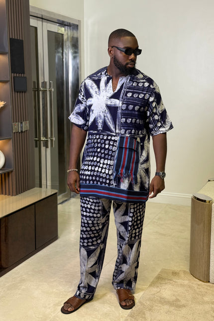 Men's Adire & Ankara Two-Piece Set