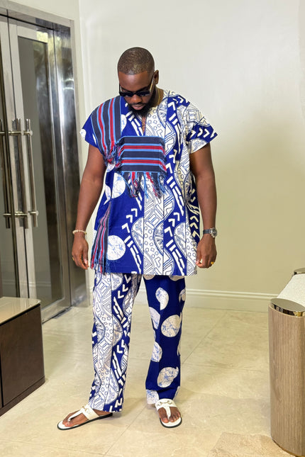 Men's Adire & Ankara Two-Piece Set