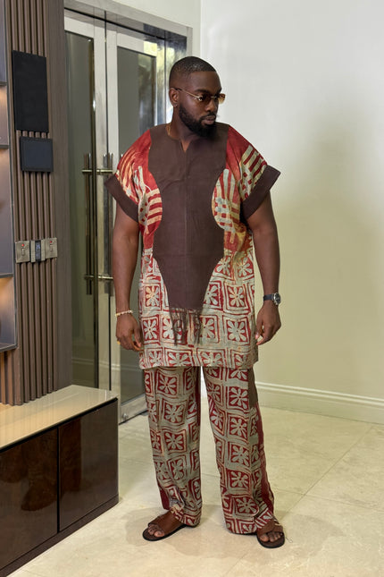 Men's Adire & Ankara Two-Piece Set