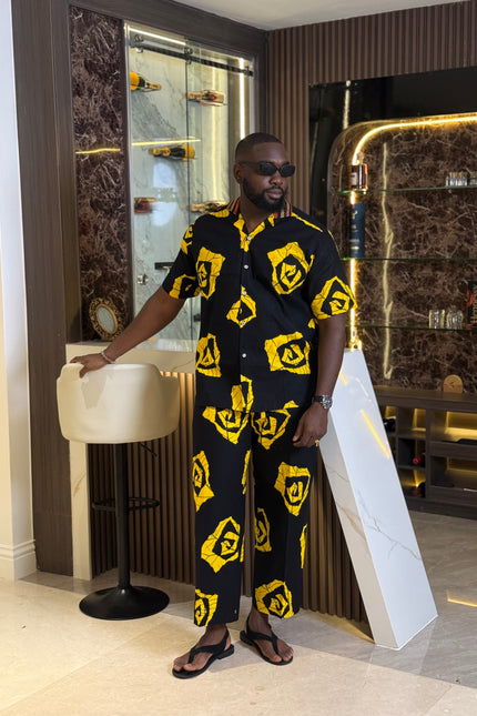 Men's Adire & Ankara Two-Piece Set