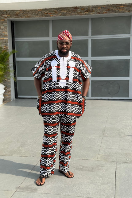 Men's Adire & Ankara Two-Piece Set