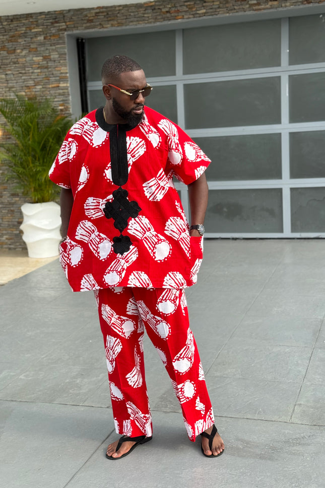 Men's Adire & Ankara Two-Piece Set