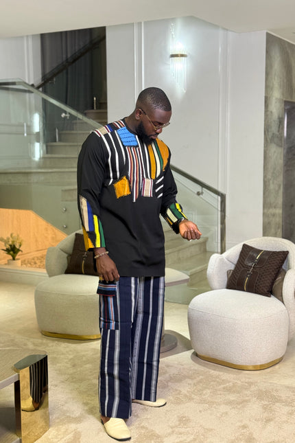 Aso Oke Trouser and T-shirt