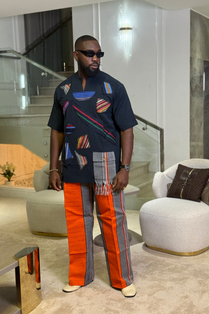 Aso Oke Trouser and T-shirt