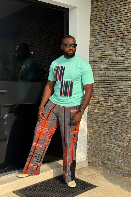 Aso Oke Trouser and T-shirt