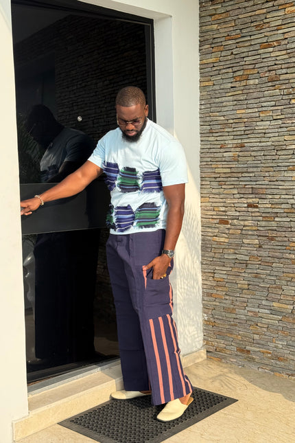 Aso Oke Trouser and T-shirt