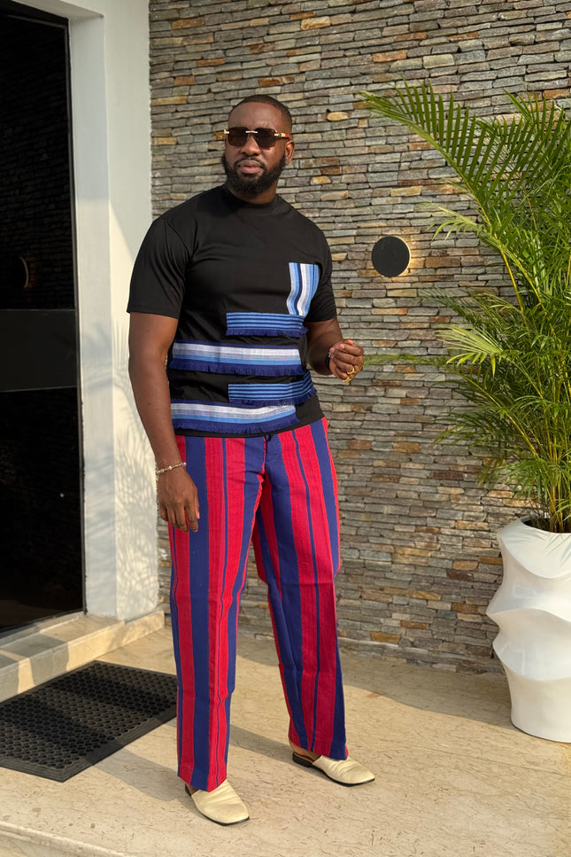 Aso Oke Trouser and T-shirt