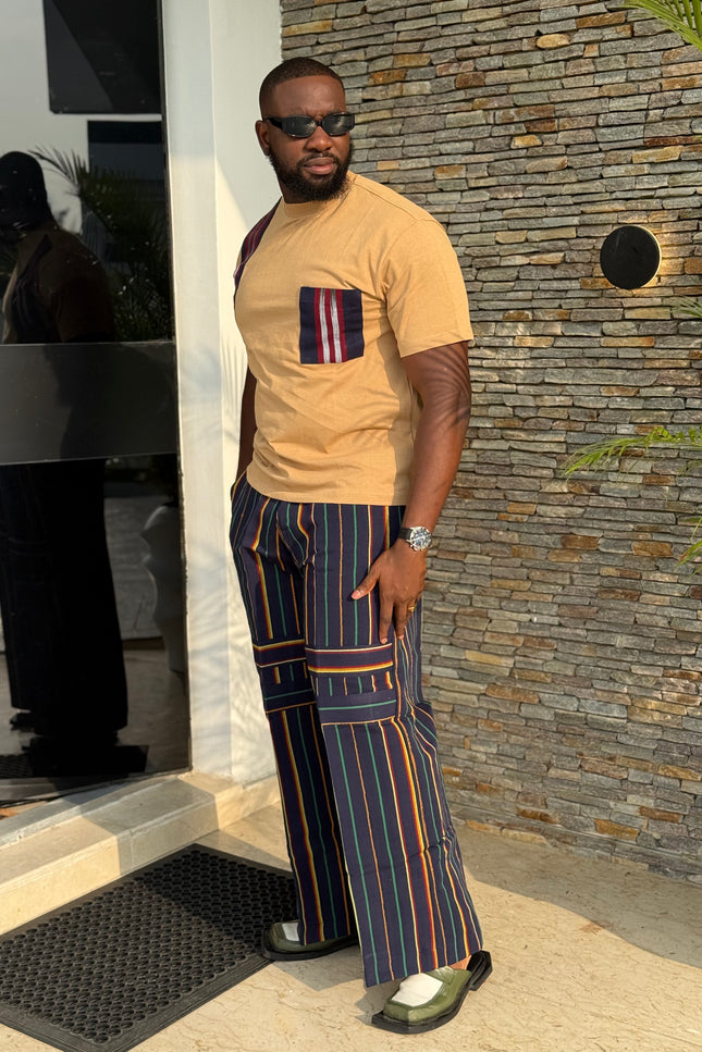 Aso Oke Trouser and T-shirt