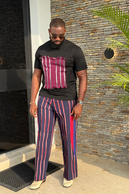 Aso Oke Trouser and T-shirt