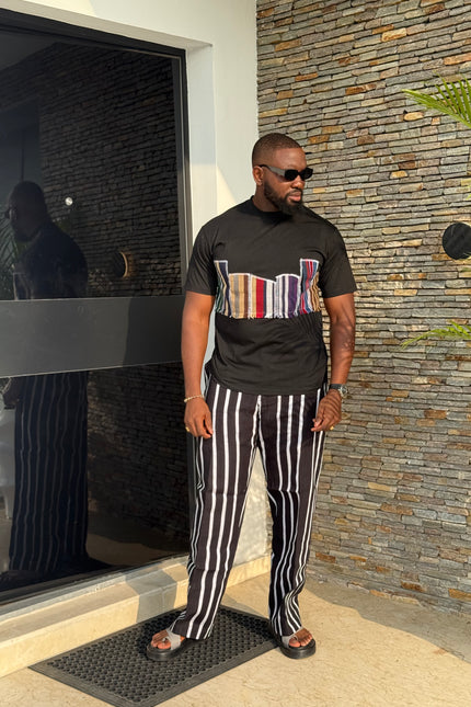 Aso Oke Trouser and T-shirt