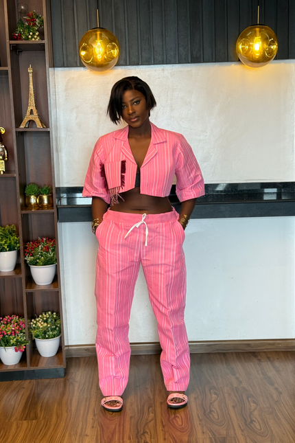 Women's Aso Oke Two-Piece Set