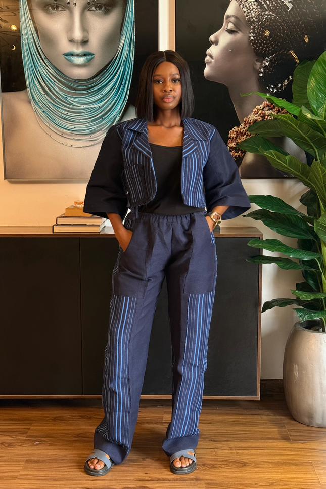 Women's Aso Oke Two-Piece Set