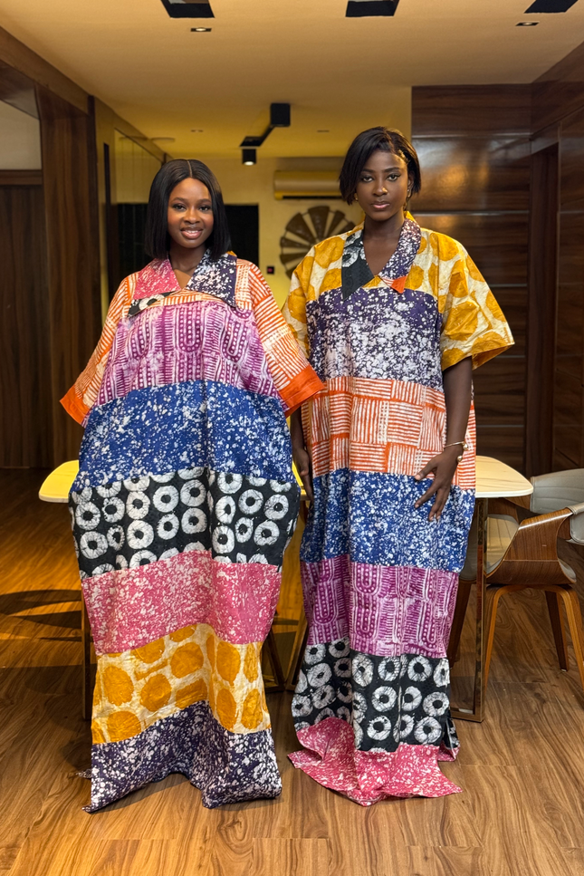 Adire Cotton Long Dress