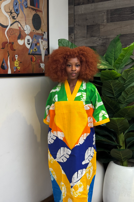 Adire Cotton Long Dress