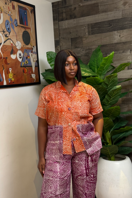 Women's Adire Two-Piece Set